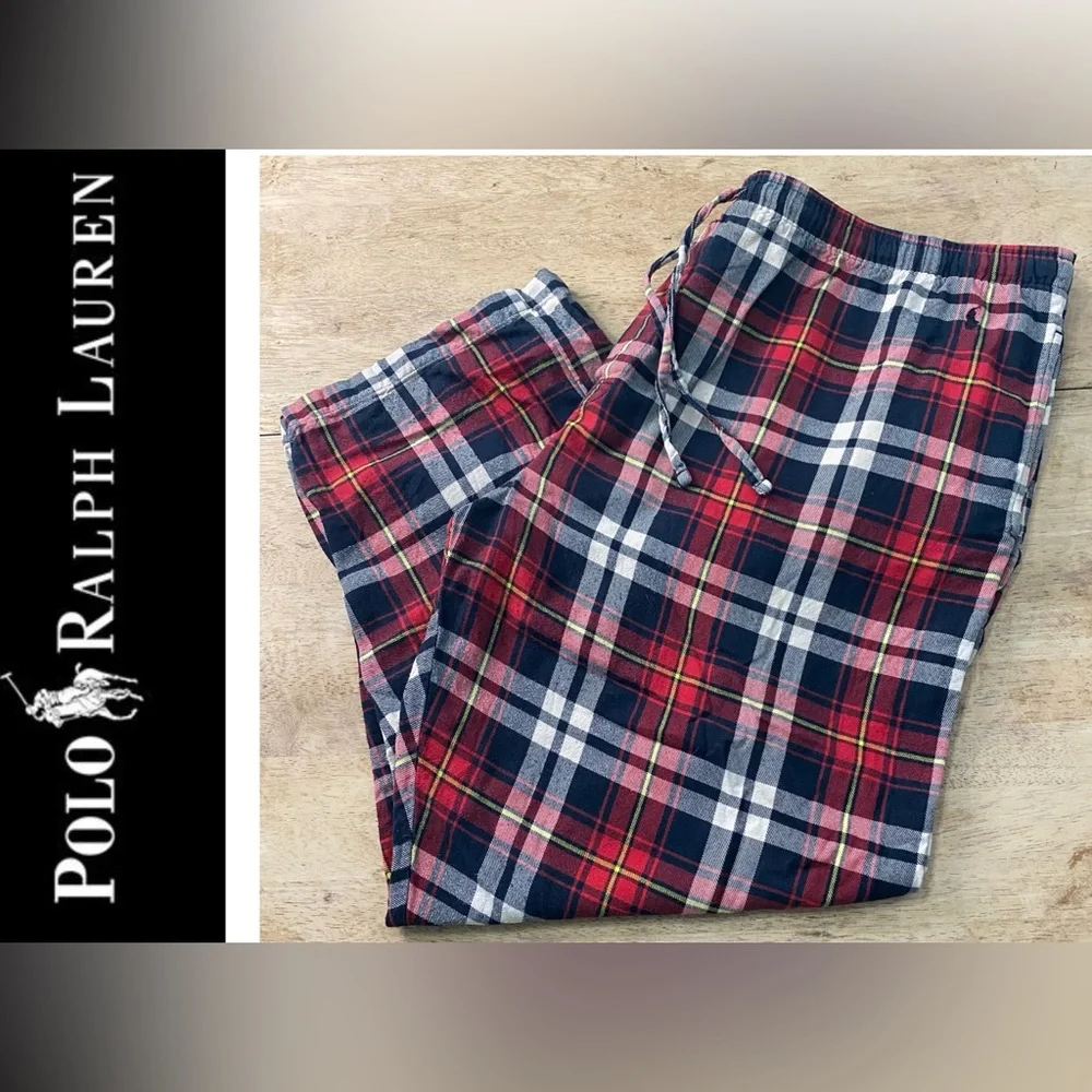 Polo Ralph Lauren Men’s Sz XL (40-42) Tartan Plaid‎ Flannel Lounge Pants
